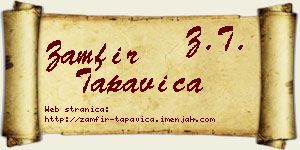 Zamfir Tapavica vizit kartica